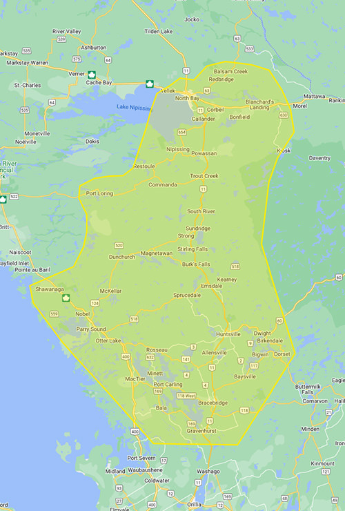 Service Area Map Tall